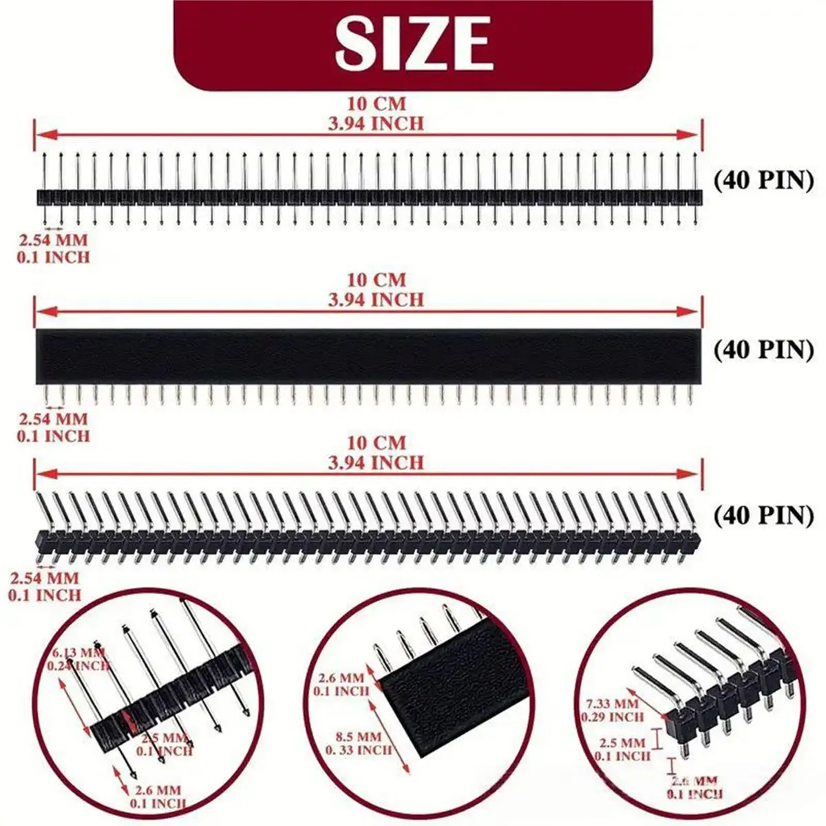 174PCS PCB Board Kit 2x8/3x7/4/6/5x7/6x8/7x9 Double-Sided Circuit Board Single-Row Pins Single-Row Female Connectors Kit