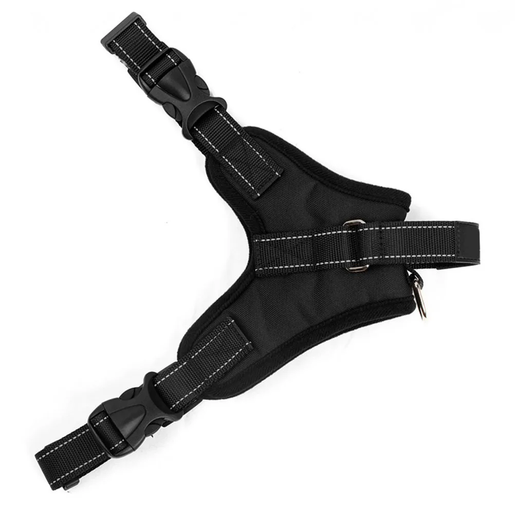

Oxford Cloth Dog Harness Saddle Type Stainless Steel D-Ring Easy Fit for Medium Large Puppies Free Movement Walking
