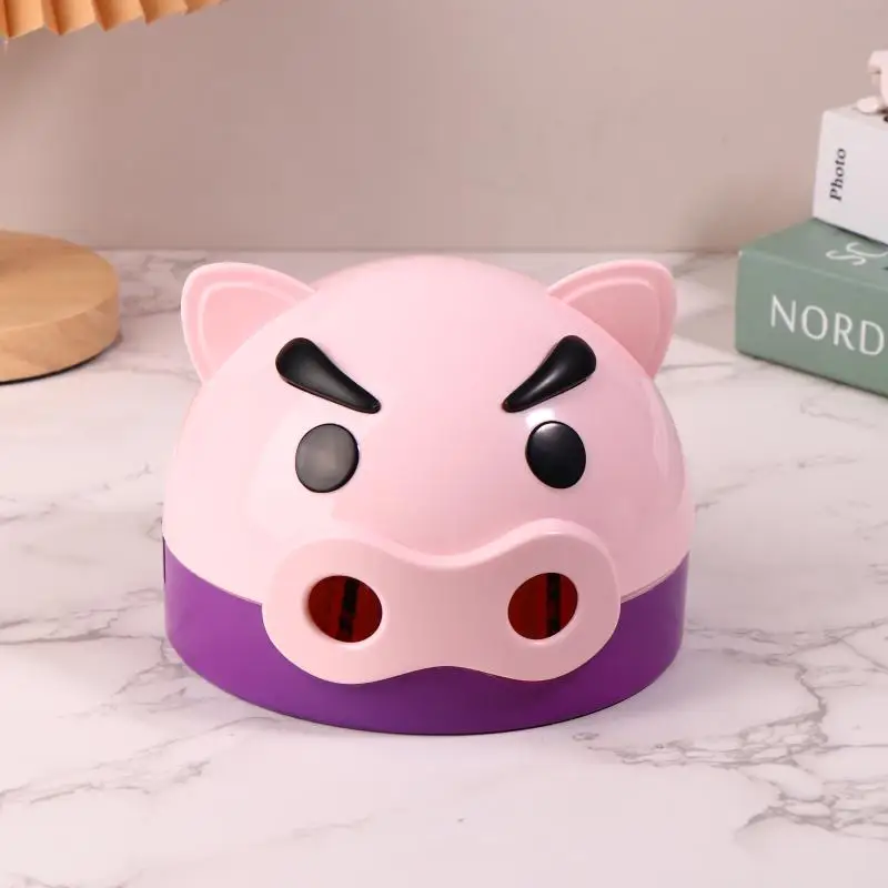 الإبداعية الكرتون خنزير شكل البعوض لفائف صندوق لطيف داخلي المنزلية البعوض لفائف صينية المنزلية خشب الصندل صندوق مبخرة #4