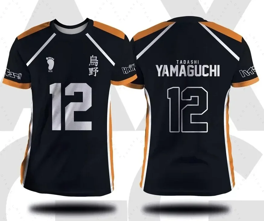 Haikyuu Fukurodani Hinata Cartoon Anime Cosplay Herren Trikot Kurzarm Kinder T-Shirt Kleidung Unisex Top Mode Herren Radsport T-Shirt – Detail 9