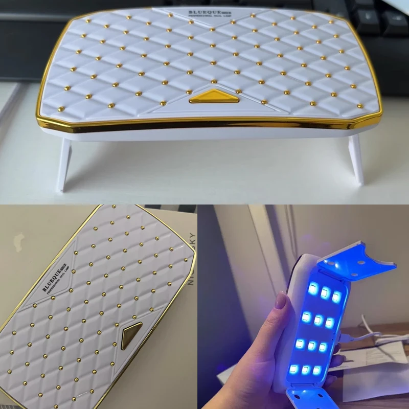 36W mini nail light therapy machine handheld nail baking lamp LED foldable no black hand quick drying UV nail instrument lamp