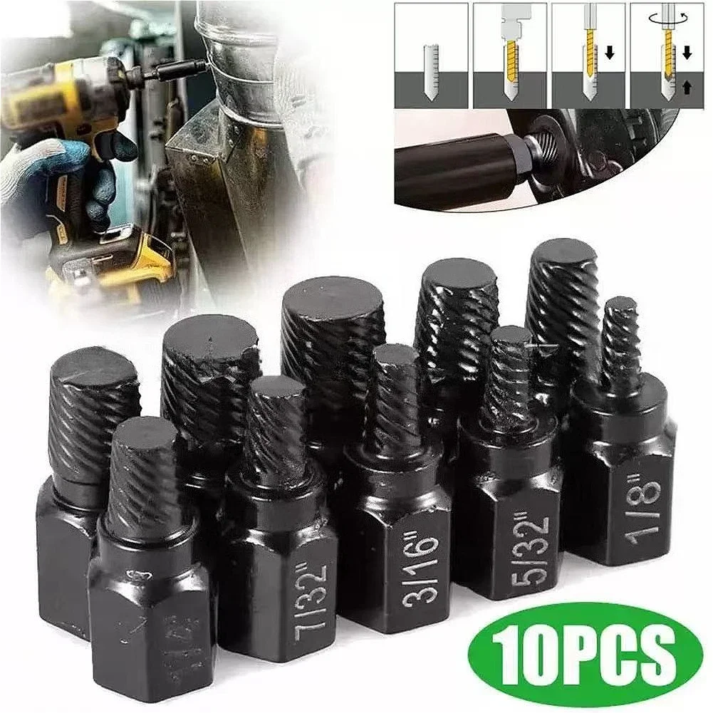 Hex Head Multi-Spline Bolt Remover Steel Disassemble Stud Slip Teeth Remove Broken Bolts Stripped Screws Fixing Appliances