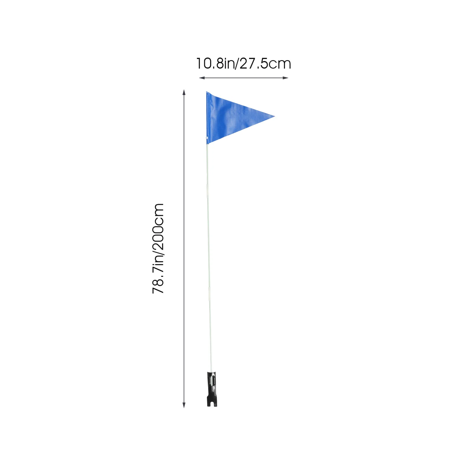 1Set Bike Safety Flag Adjustable Pole Tail Triangular Reflective High Visibility Waterproof Durable Bicycle Warning Flag