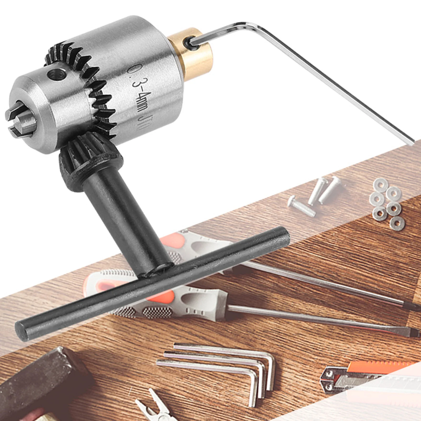 

ZK50 Micro 0.3-4mm JTO Taper Mounted Drill Chuck and Wrench with Chuck Key for Lathe Electric Drill