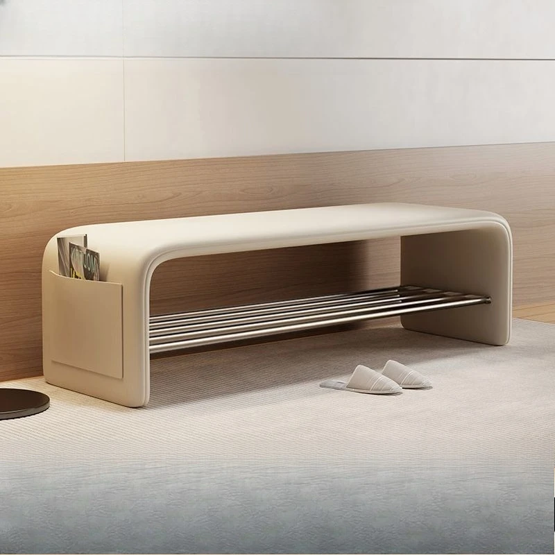 Light Luxury Strip Shoe Stool Household Integrated Shoe Changing Bench for Entryway Bedroom
