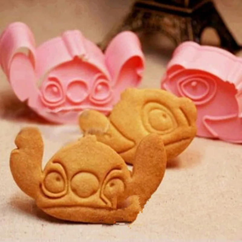 Disney Cartoon Stitch Anime Cutter Cake Cookie Mold Cutter Fondant Baking Tool Biscuit Cartoon Biscuit Mould Baking Tools