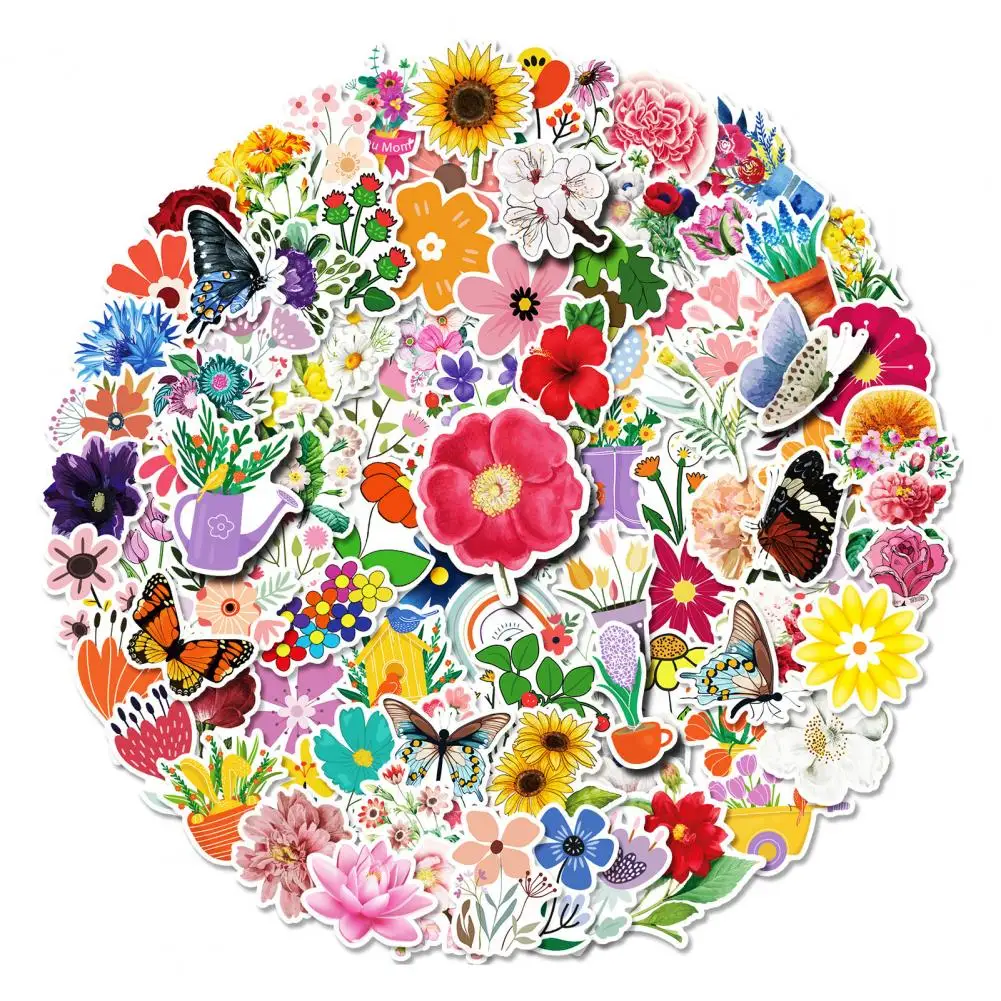 สติกเกอร์กราฟฟิตี100ชิ้นสติกเกอร์รูปสัตว์น่ารักกันน้ำขวดน้ำสติกเกอร์แล็ปท็อปชุดสติกเกอร์สัตว์สติกเกอร์เครื่องเขียน