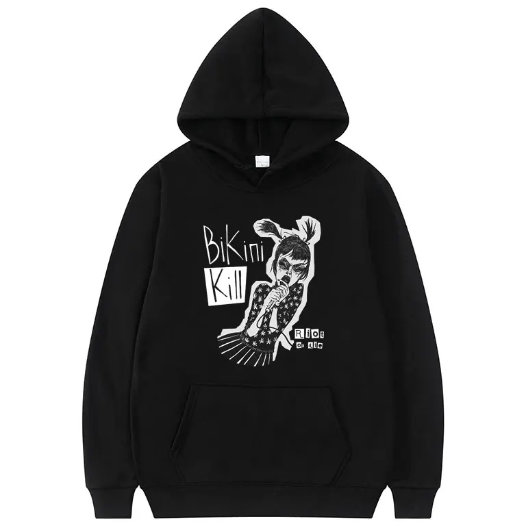 

Bikini Kill Graphic Hoodie Riot Grrrl Kathleen Hanna Pullover Men Women Fashion Oversized Streetwear Male Casual Fleece Hoodies