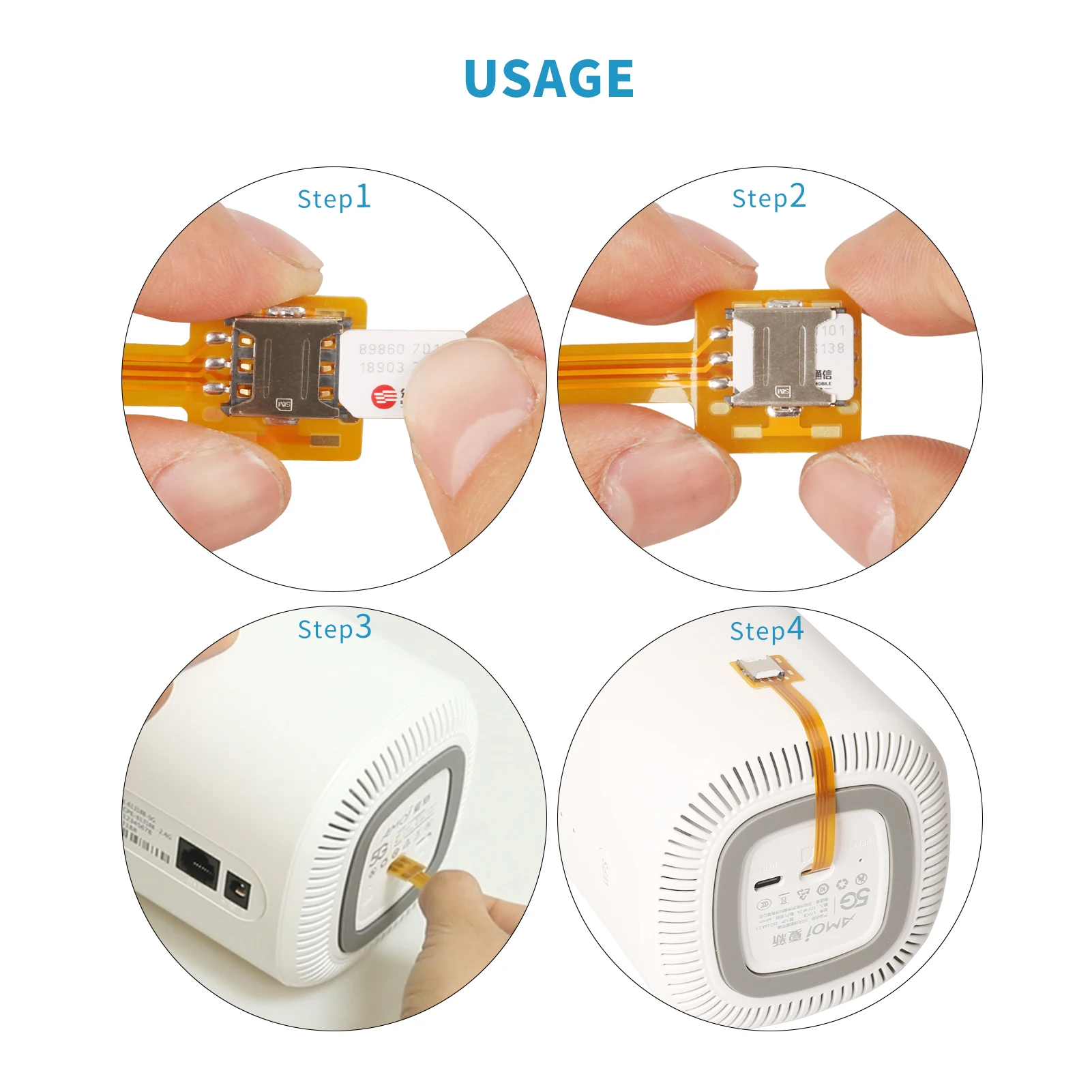 Nano 4FF Sim card Converter cavo di prolunga FPC a Nano 4FF Micro 3FF Standard 2FF Sim Usim Card Adapter linea di conversione 2 pezzi