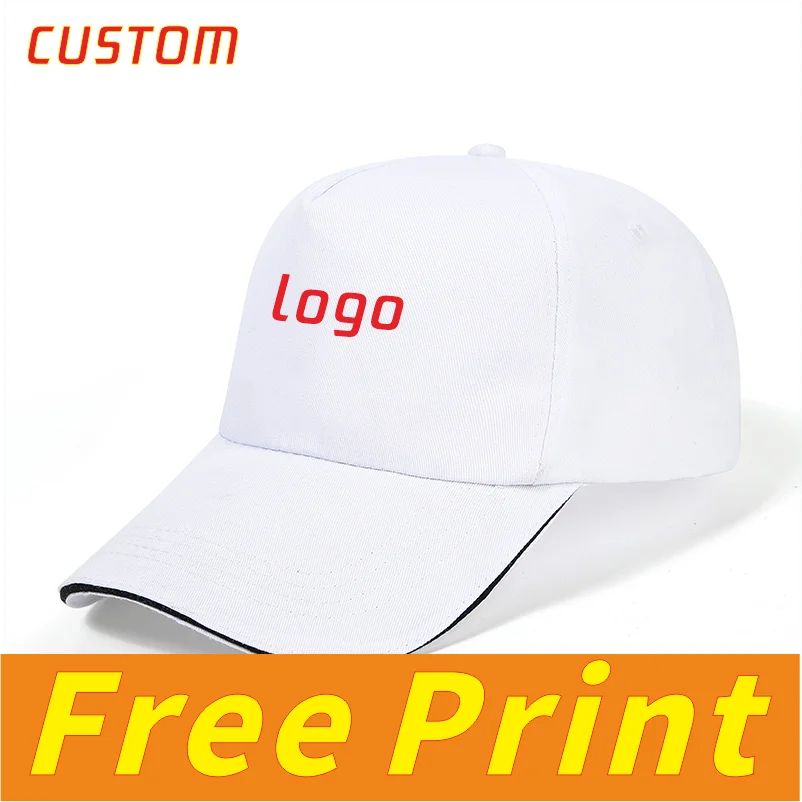 Classic Duck Tongue Hat Tennis Hat Sun Hat Customized Print Logo Icon Personalized Custom Embroidery