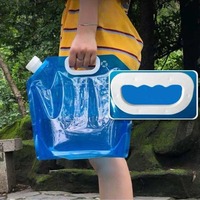 High-capacity outdoor water storage bag5/10L folding,safe and sealed drinking water container, camping hiking emergency survival