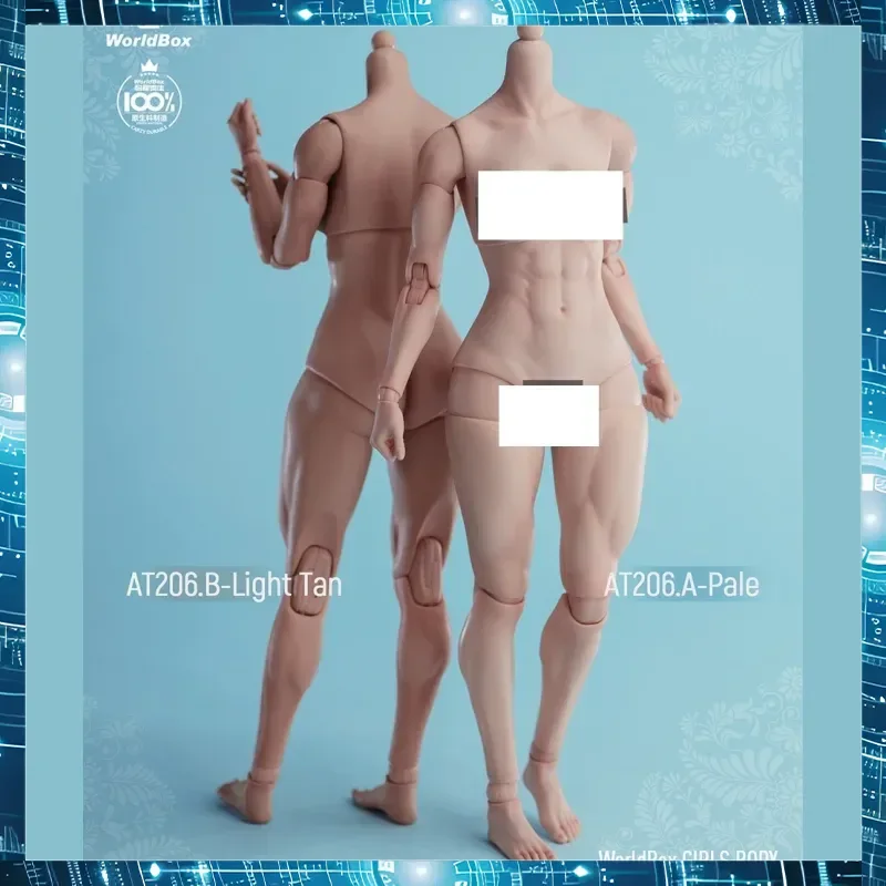 

Worldbox 1/6 At206 Female Action Figure Doll with Super Flexible Joints Light Tan Skin Muscle Leg & Replaceable Arms in Stock