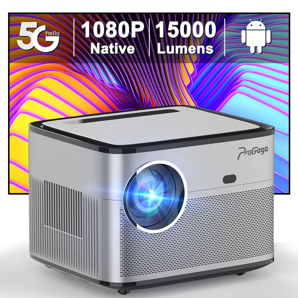 PG550W Auto Focus Full HD 1080P Projector 4K Android WiFi PG550 Portable Video Movie Home Theater Cinema 3D Beam Projector