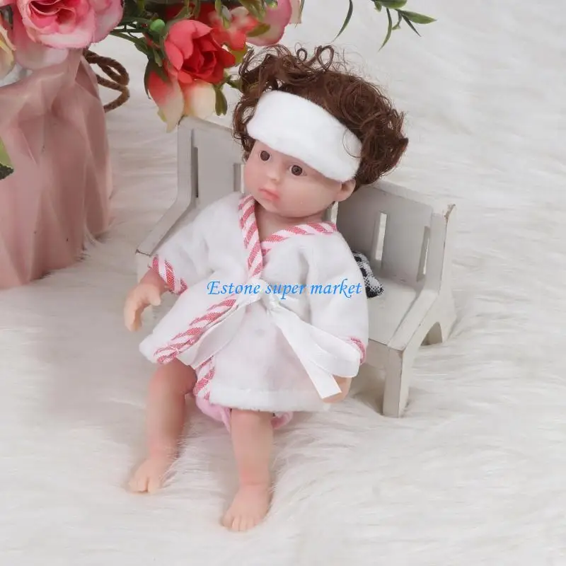 090B 6 Roleplay Girl Doll Reborns Toy Caucasian Infant Doll Great Garn para niños