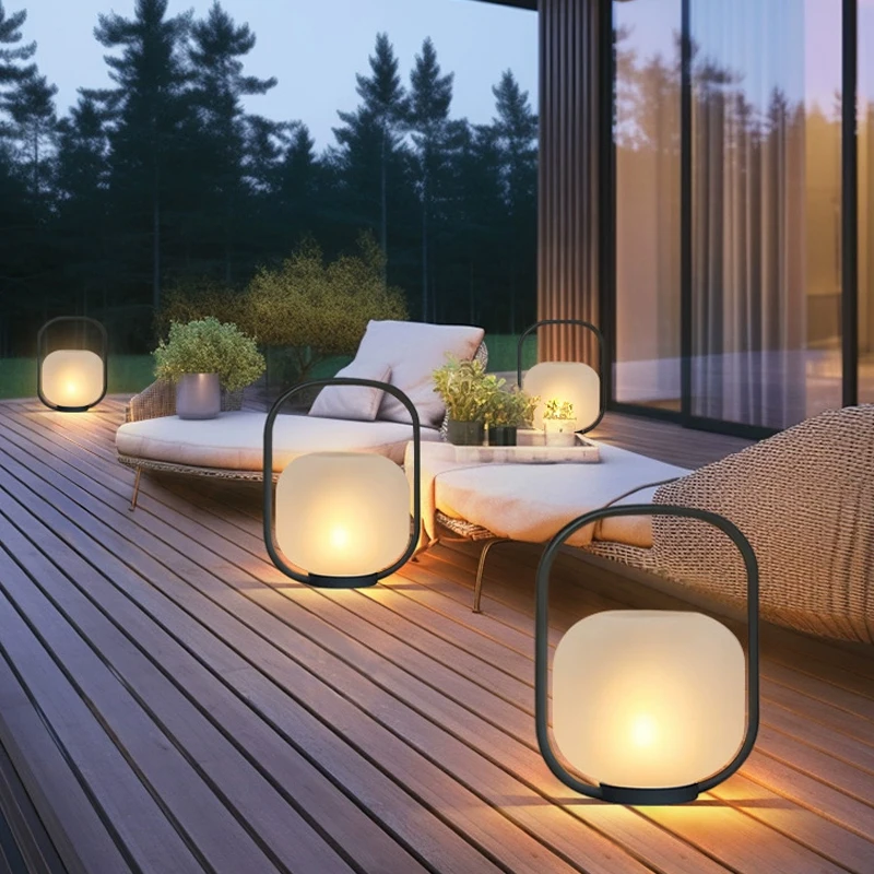 Outdoor Villa Garden Waterproof Lawn Light Stainless Steel Lamp Body with Acrylic Material Minimalist Camping Landscape Lighting