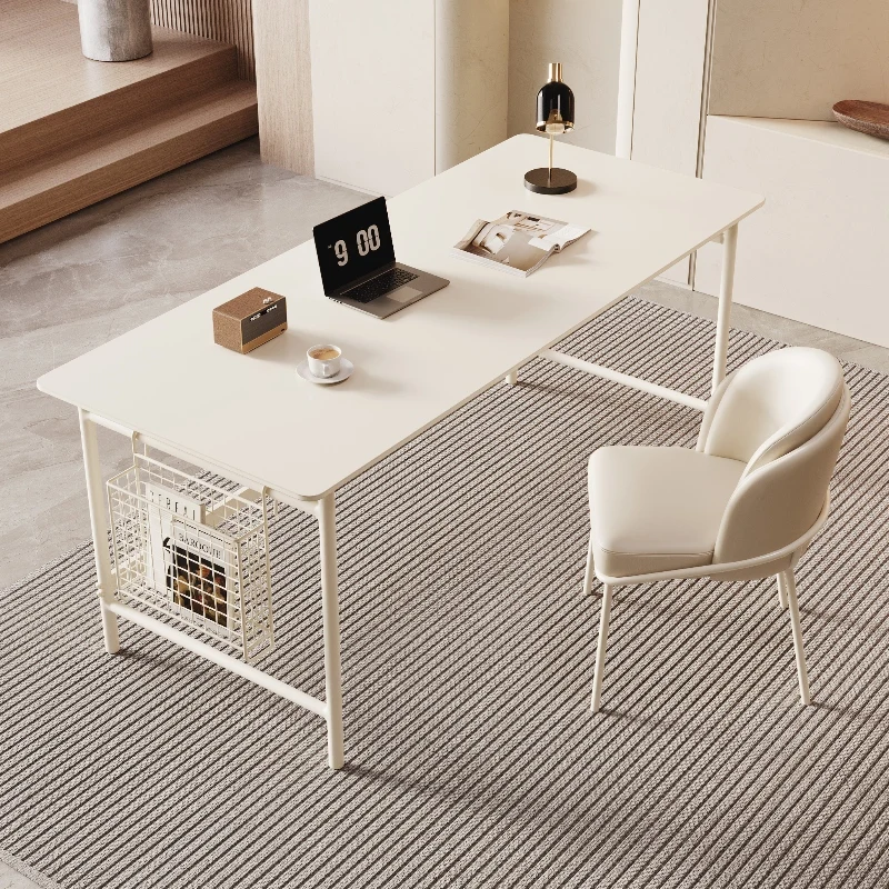 Slate desk household light luxury modern cream wind study office simple small apartment board desktop computer desk
