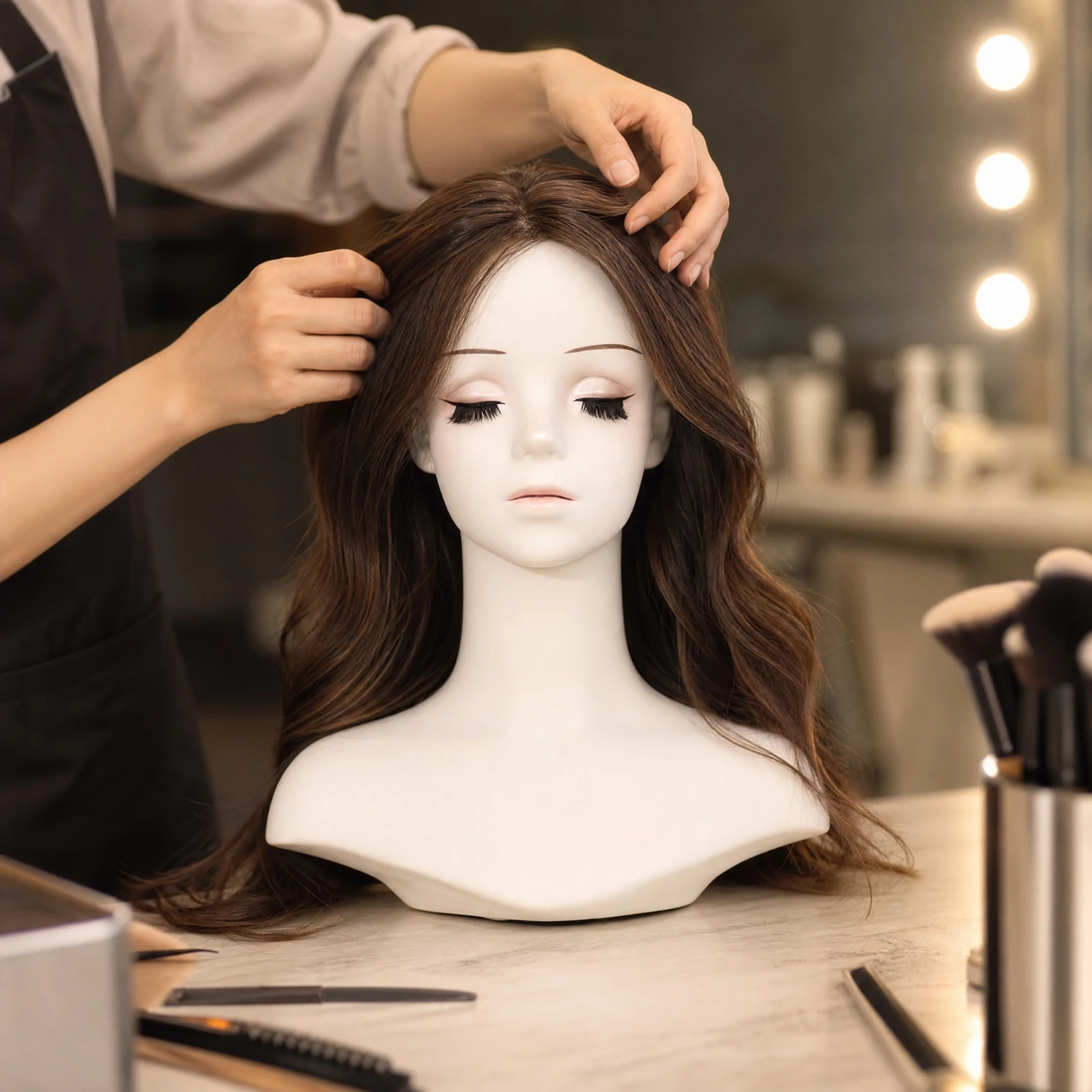 Female Mannequin Head with Shoulders Defined Facial Features Mannequin Head with Shoulder Lightweight Versatile