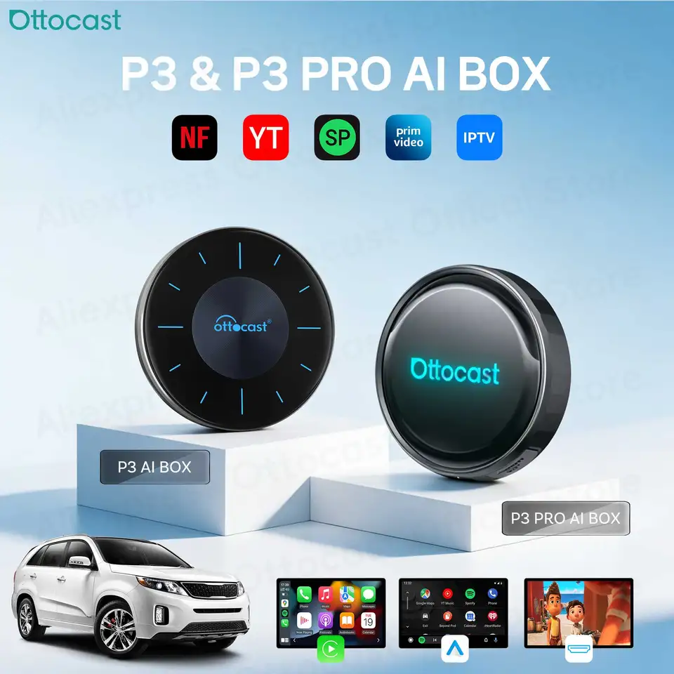 OTTOCAST P3/P3PRO Car AI Box Android Auto CarPlay