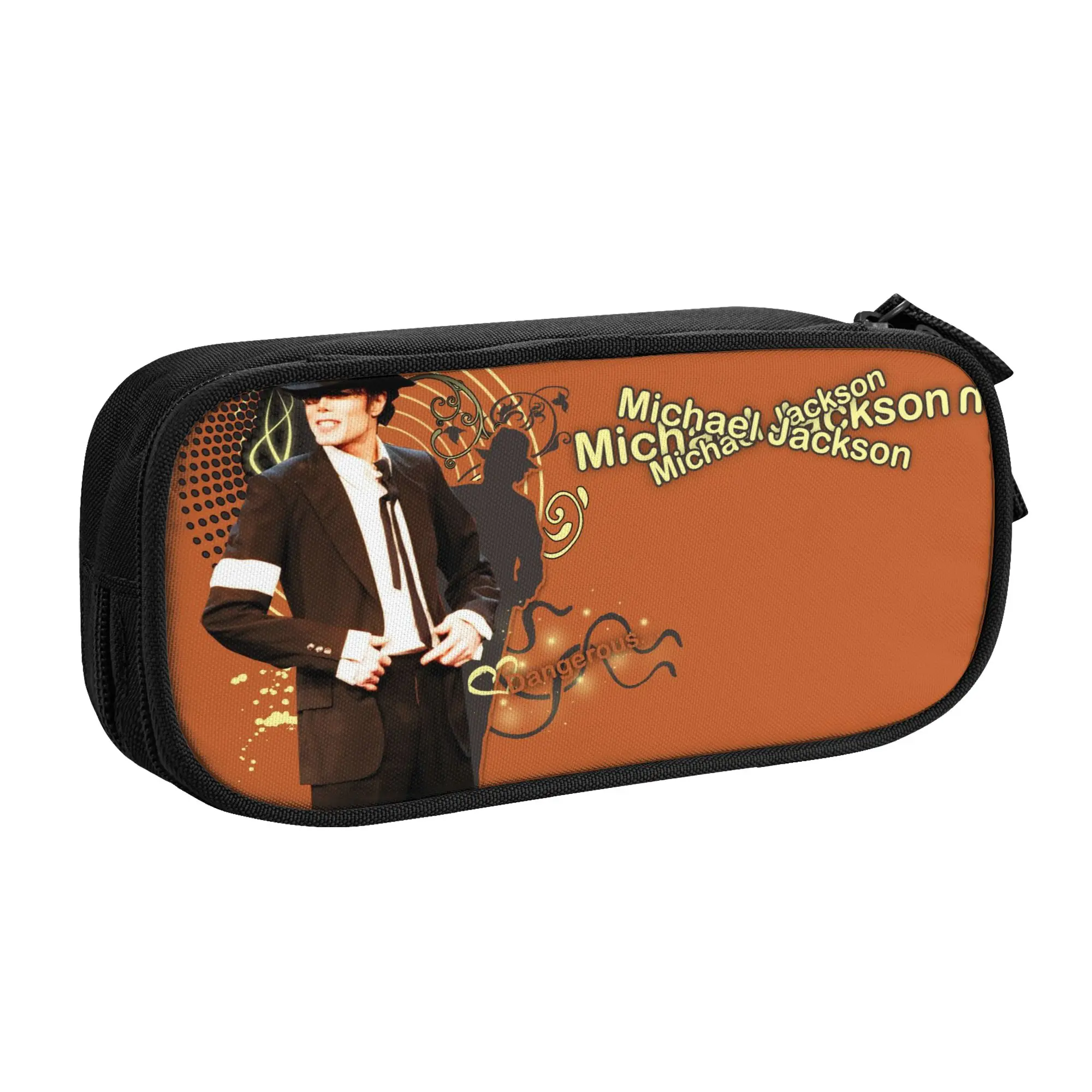 Fun Michael Jackson Pencil Case MJJ Pop Music Singer Pencilcases Pen Box for Student Big Bag Students School Cosmetic Stationery