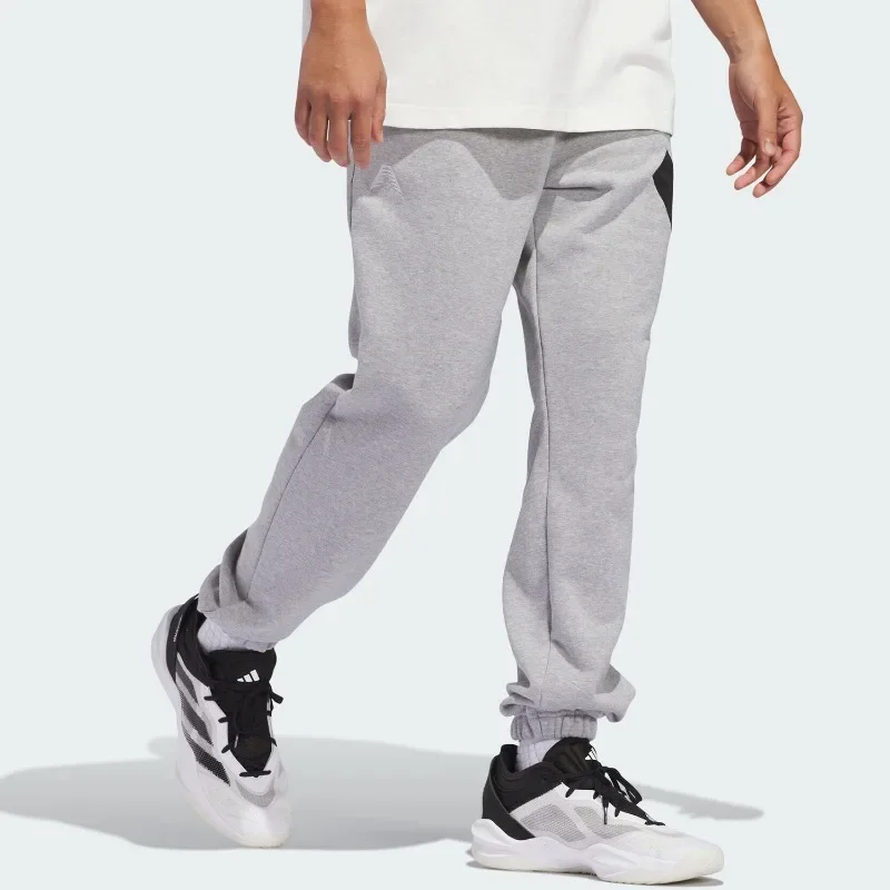 Adidas Soft Fleece Lined Elastic High Waist Wide Leg Slant Pockets Camping TrousersJC7848