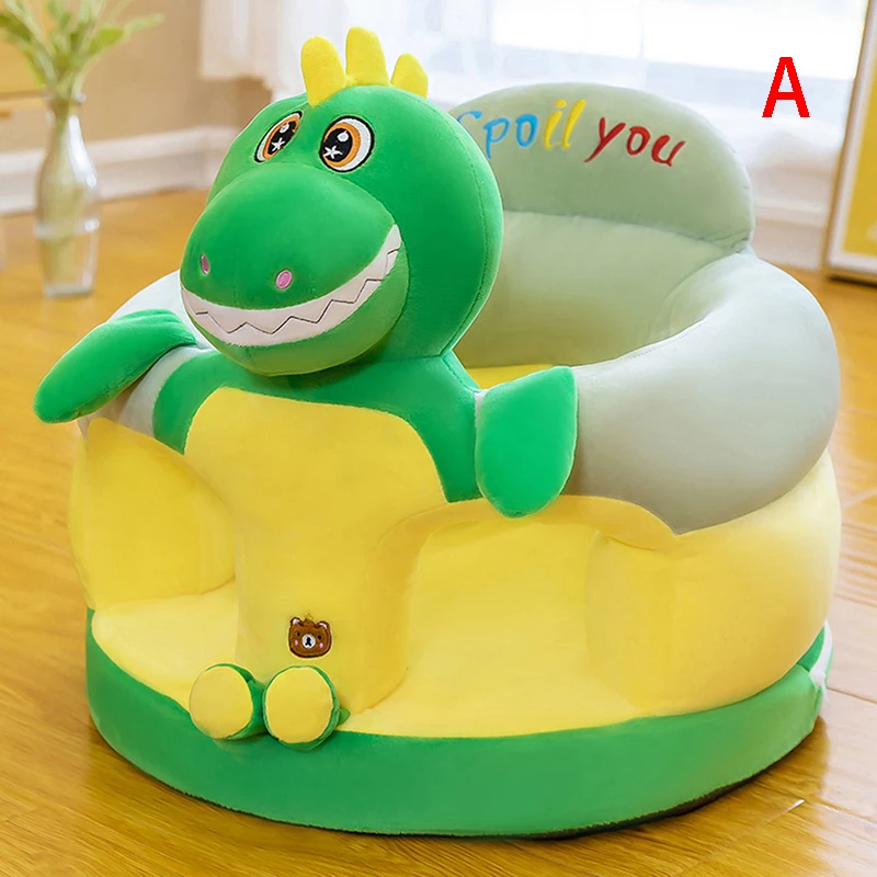 1Pc Baby Sofa Support Seat Cover Toddler Cartoon Plush Chair Cover Learning To Sit Comfortable Washable without Filler Cradle