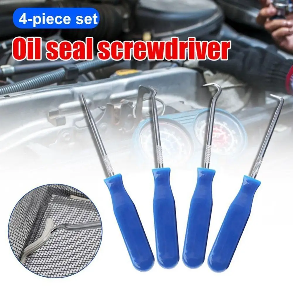 

4pcs Car Vehicle Oil Seal Screwdriver Set O Seal Gasket Puller Remover Pick Hooks Tools 135mm Cars Accessories