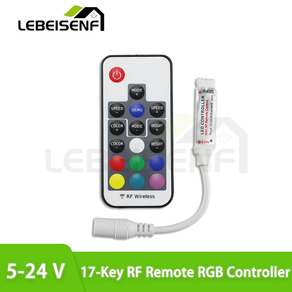 Controlador Sem Fio RF para Fita de LED RGB, Controle Remoto, Dimmer e Interruptor Módulo para Fita LED 5050 Multicolorida, Decoração Casa, Festa, Quarto, Sala, Iluminação Ambiente, Decoração Natal, Cozinha, Escritório