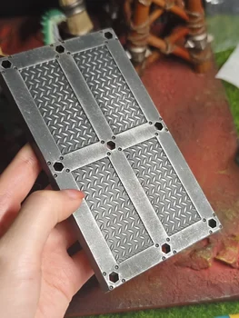 1: 18 Bodens zene Zubehör simuliert Edelstahl platte spleißbare Plattform Modell größe: 13,5*7,5 cm Hobby herstellung