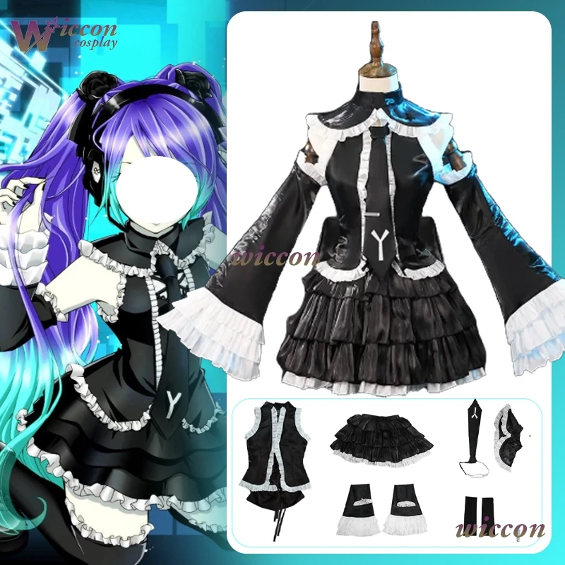 Готовый вокальный наряд Хэллоуин Project Sekai Mikuku Project DIVA Косплей Бесконечная готическая Лолита Платье Костюм Рождество