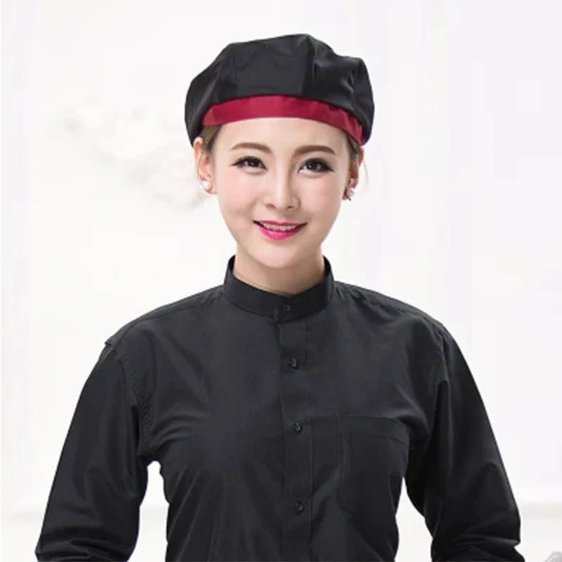 Di alta Qualità Top Restaurant Chef di Cucina Abbigliamento Da Lavoro Cappelli Hotel Servizi di Ristorazione Cameriere Cappello Cafe Caffè Waitdress Protezione di Usura del Lavoro 895