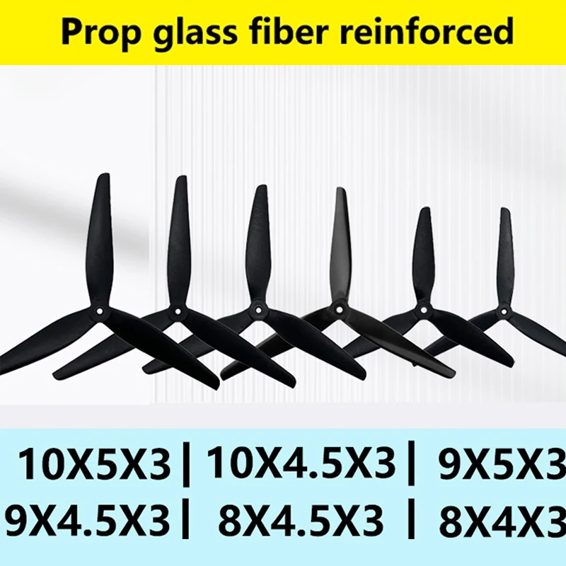 Prop 10X5X3 9X5X3 8X4.5X3 3-Blade Glass Nylon Fiber Propeller For 10