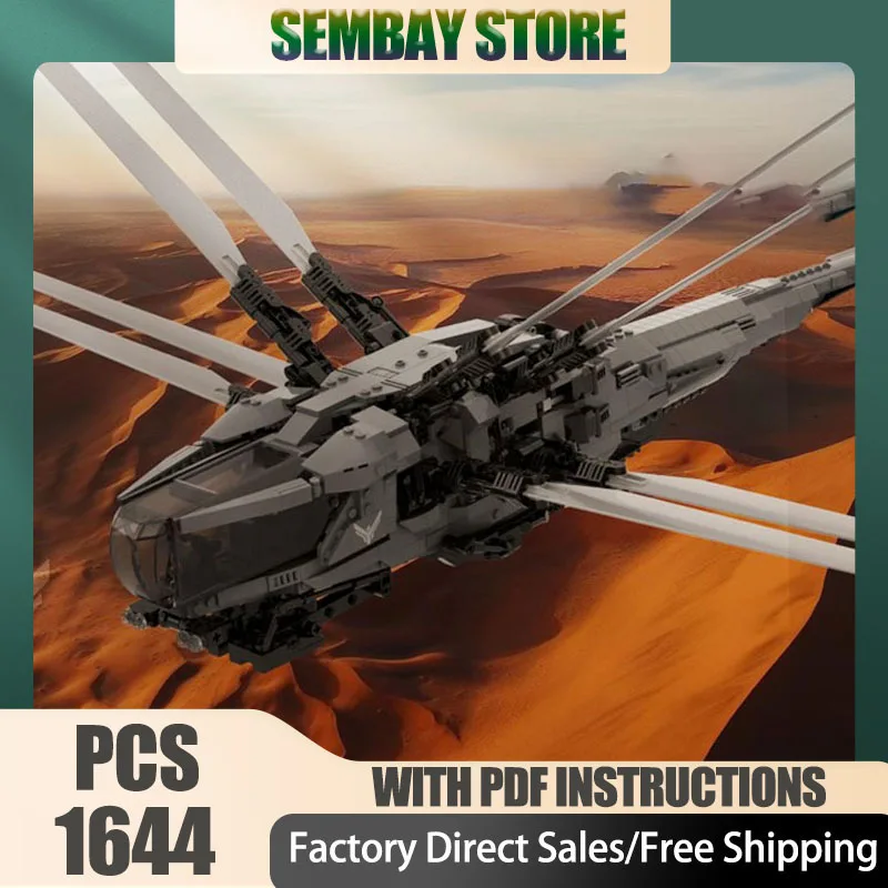 

Fighter Model Moc Building Bricks Modular Dune Atreides Royal Ornithopter Technology Blocks Christmas DIY Toy Construction Gift