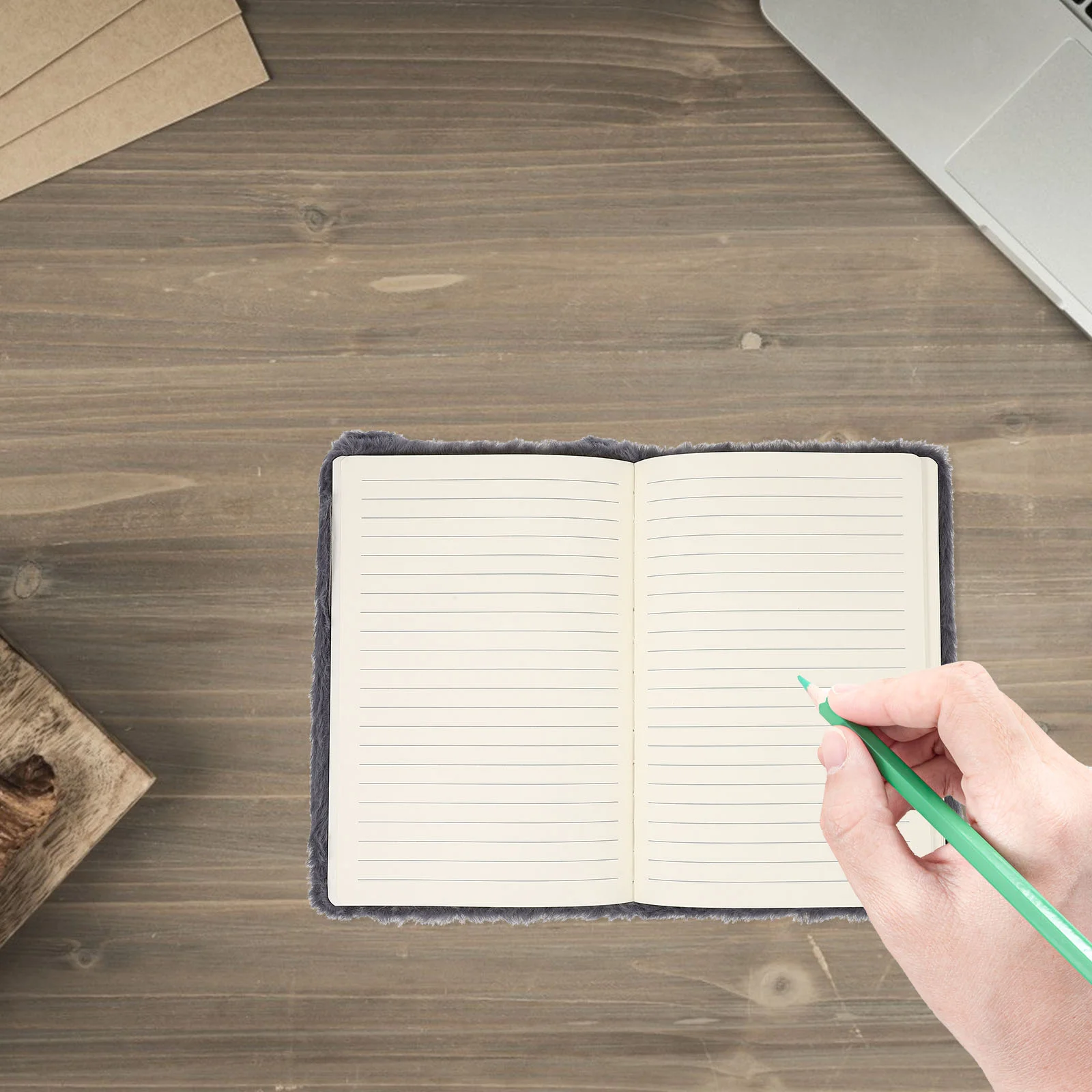 Diario de cuaderno de felpa para niñas, bonito para escribir y diarios, destruye este, libreta multifunción, papelería