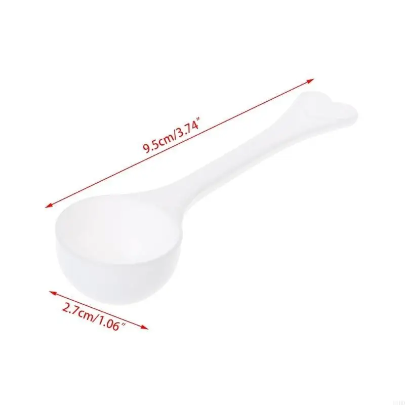 Milk Powder Measuring Spoon White Plastic Refillable Seasoning for Home Kitchen Cooking Baking Small Accessory