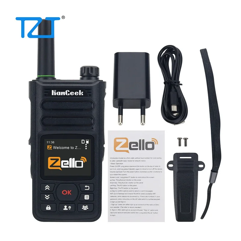 

TZT HamGeek KSW-ZL18 Zello 5W 4G Radio POC Radio Network Radio Walkie Talkie Supports GPS Positioning