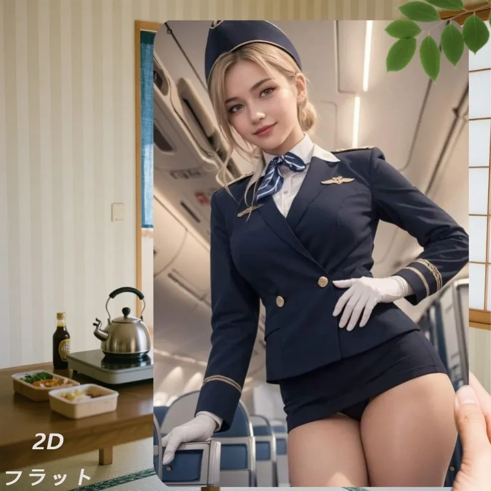 2026 Vintage Metal Wall Sign 8x12 Inch - Retro Airline Stewardess Uniform Decor for Office Lounge, 2D Plane Themed Iron Art
