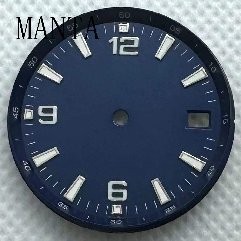 Стерильный циферблат MANTA диаметром 31 мм, механизм NH35, черный, синий, зеленый, белый, детали часов