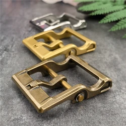 Luxury Solid Brass Belt Buckle For Men Belt Vintage Style Man Belt Buckle 40mm Stainless Steel For Leather Belt Men BK0008