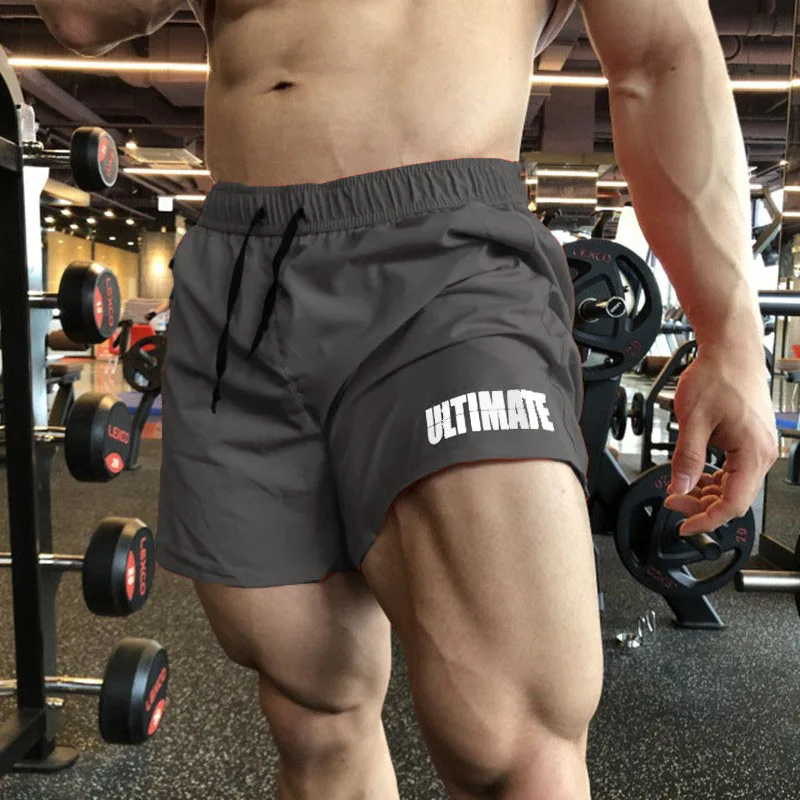 

Men's Shorts New High-quality Pure Cotton Knitted Soft Comfortable ULTIMATE Printed Gym Sports Running Shorts Special Offer Moto