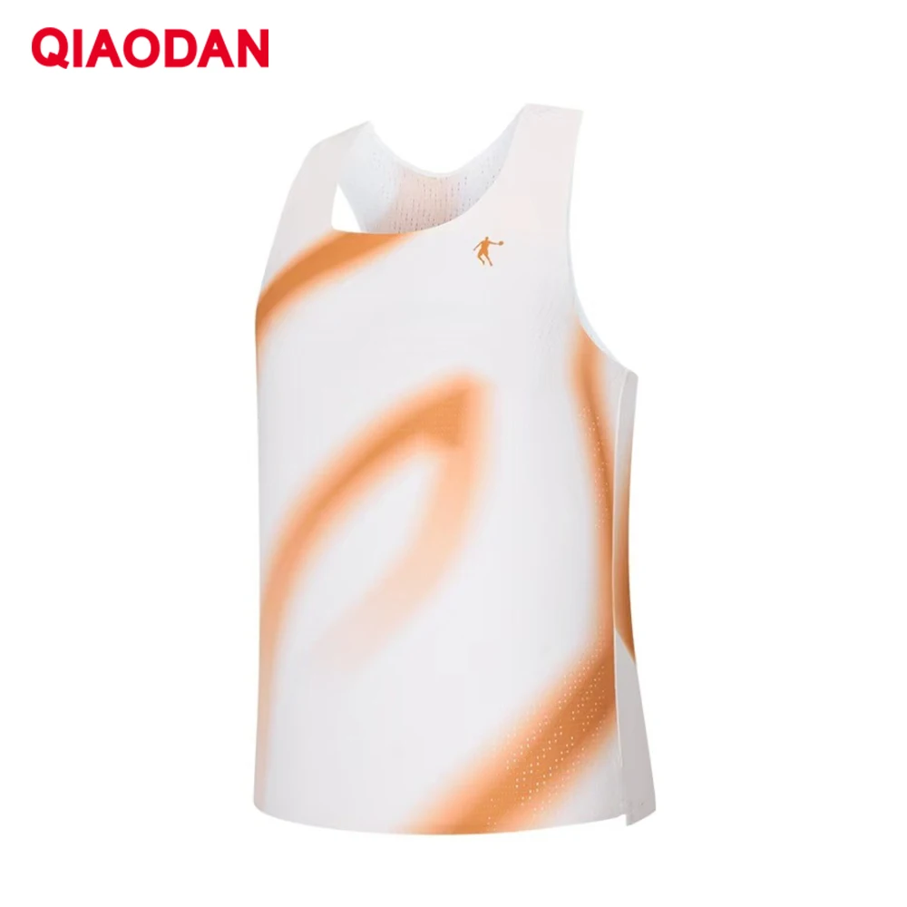 QIAODAN Running Vest Men's 2026 Autumn Sportswear Breathing Yarn Wind Tunnel Quick-drying Marathon Sports T-shirt QZBVS3264084R