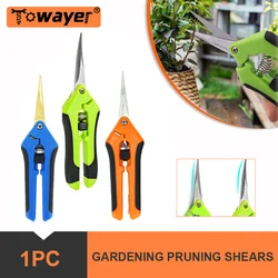 Garden Pruning Shears Stainless Steel Pruner Fruit Picking Household Potted Weed Pruning Scissors Straight Elbow Pruning Tools