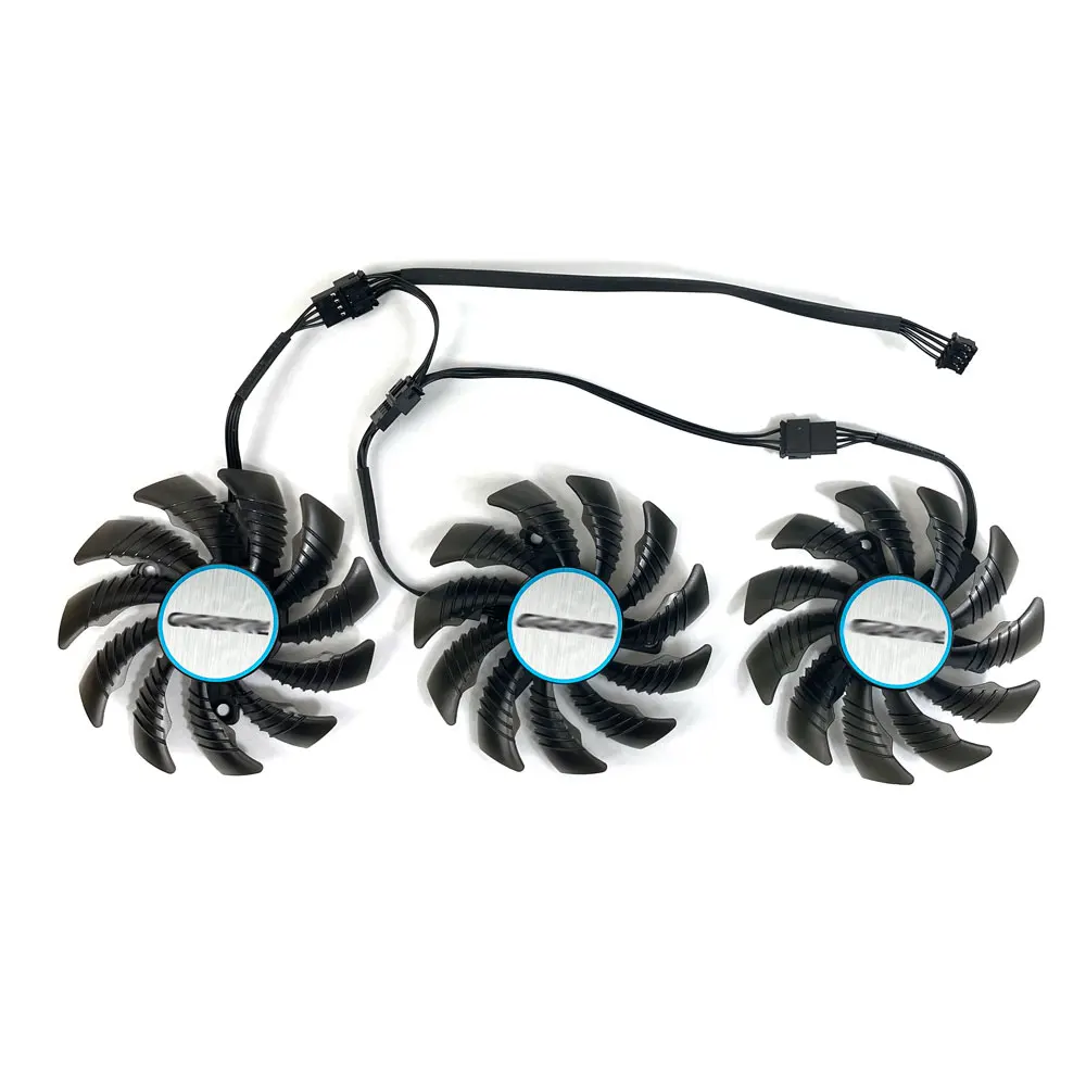 3Pcs/Set 75MM T128010SU PLD08010S12HH GPU Cooler For GIGABYTE Radeon RX 6600 XT RX 6700 XT Gaming OC Graphics Cards Fans