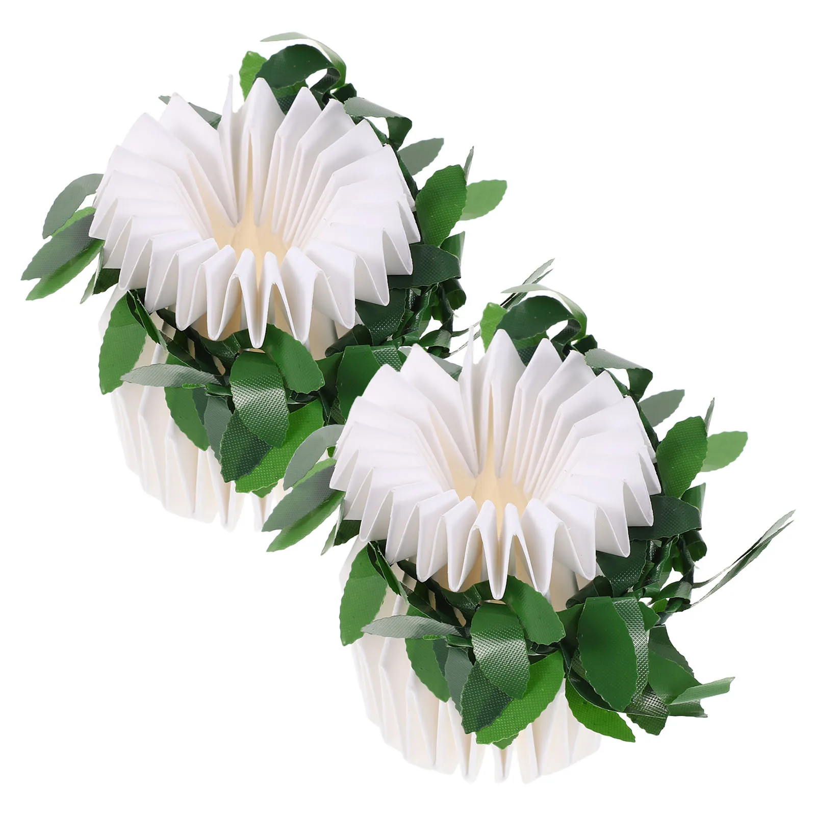 

2Pcs Paper Drip Tray Foldable Decorative Wax Catcher Rings Portable Protectors for Christmas Weddings Parties Wax