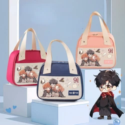 Cartoon Lunch Bags Anime Harries Potters Portable Zipper Camping Picnic Bags Waterproof Thermal Insulated Freezer Bags Gifts