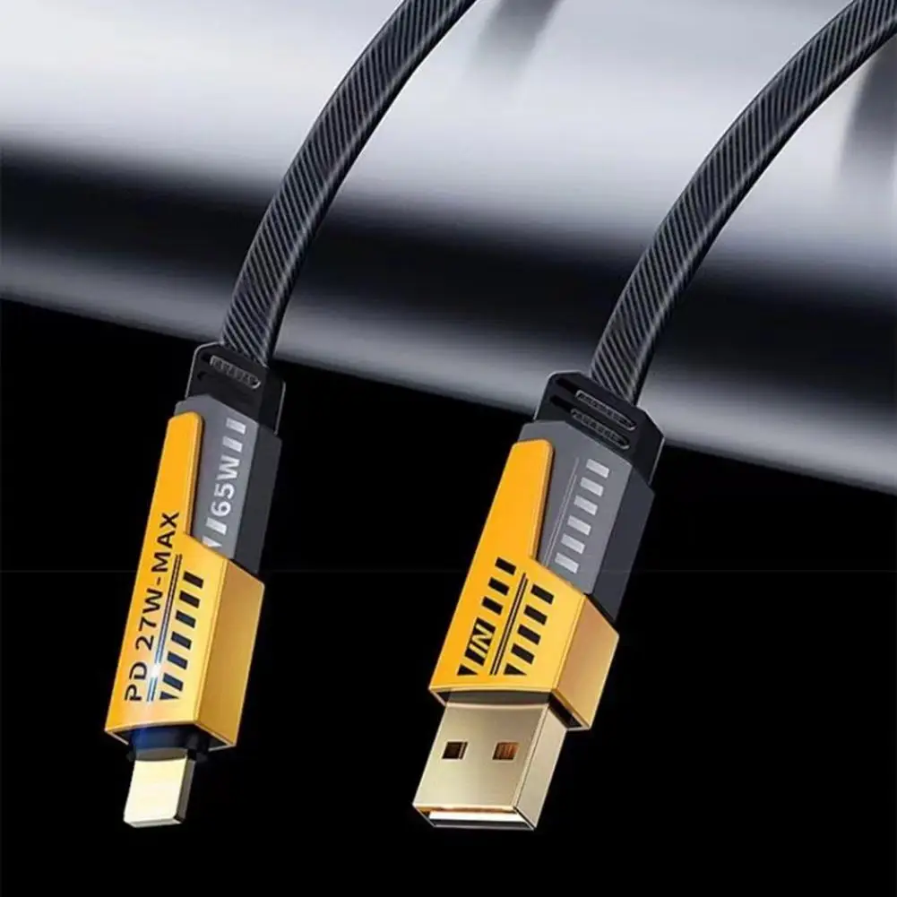 100/150/200CM 4-In-1 Charging Cable USB Type-C 8Pin 65W 480Mbps Fast Charging Phone Data Cable Wire Cord For Android/iPhone