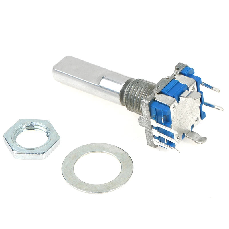 1 pz Ec11 Encoder rotativo interruttore 15/20mm Plum Blossom maniglia mezzo albero 20 Bit impulso potenziometro di segnale digitale