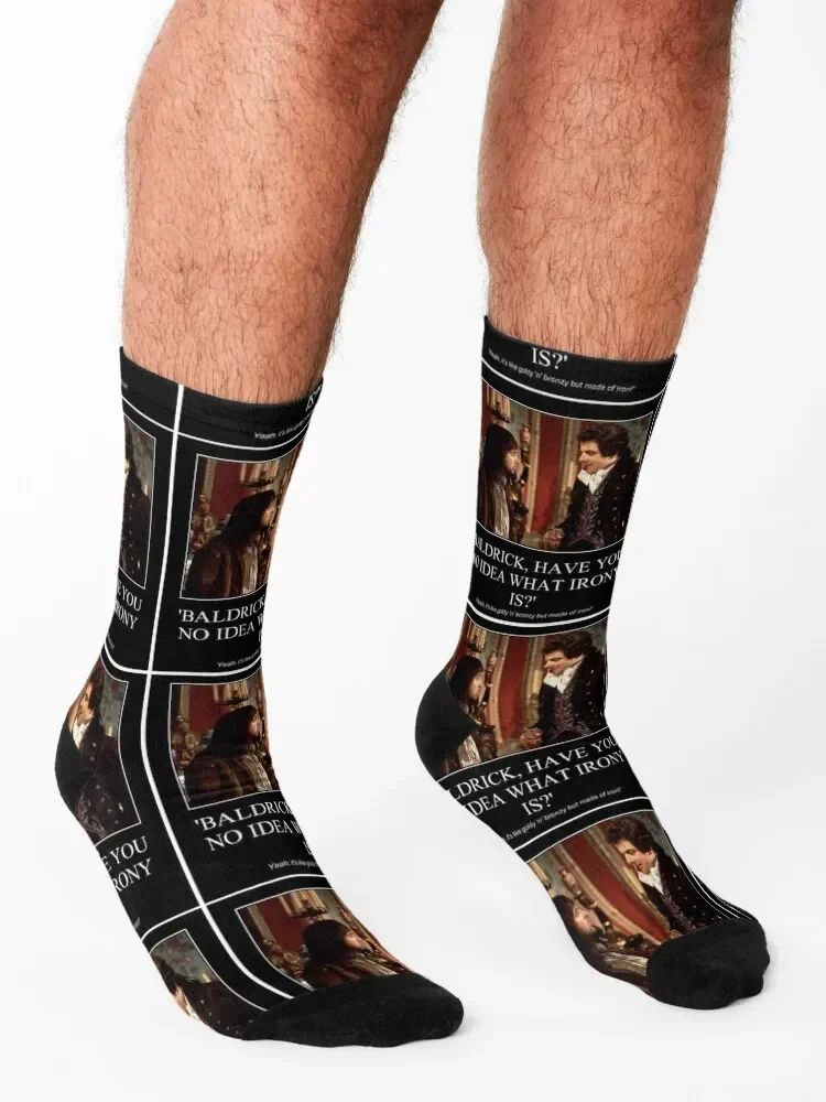 Baldrick Irony Theory Socks hip hop hockey winter thermal crazy Men Socks Luxury Brand Women's