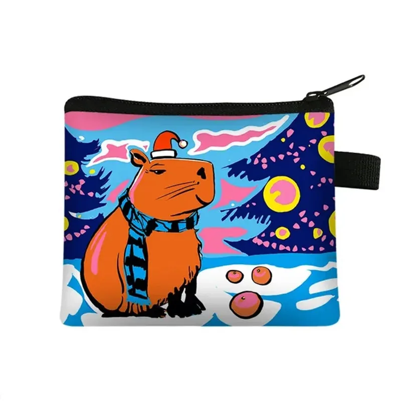 Cute Capybara Animal Coin Bag Women Purse Credit Card Key Earphone Holder Men Coin Purses Smal Handbag Money Bag Mini Wallet