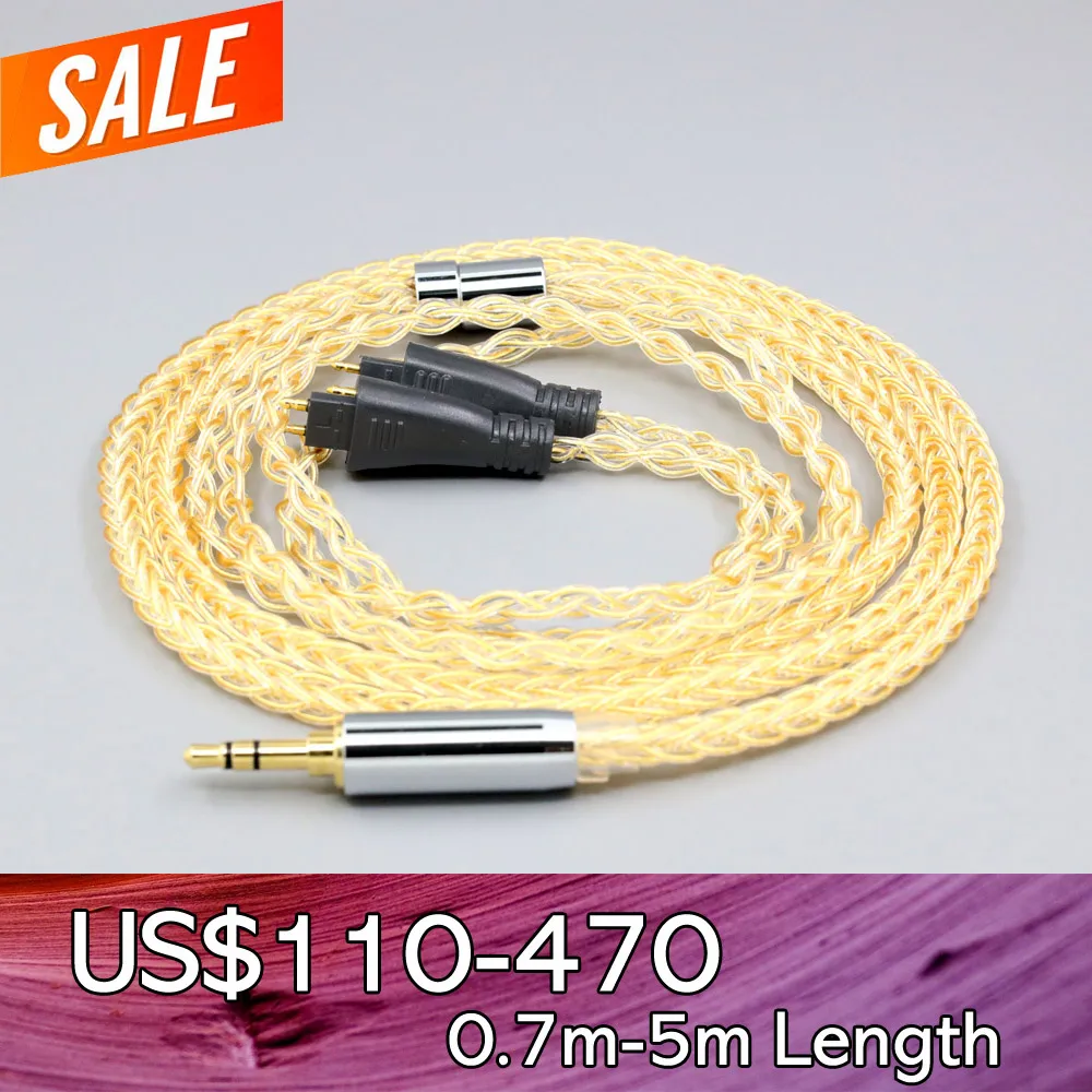 

8 Core 99% 7n Pure Silver 24k Gold Plated Earphone Cable For FOSTEX TH900 TH1000RP TH1100RP TH-909 TR-X00 TH-600 MK2 LN008415