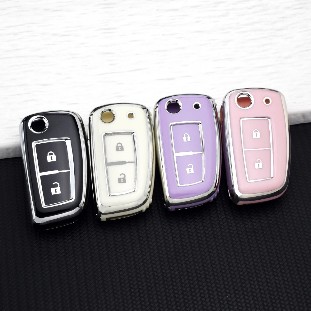TPU Car Folding Key Case Cover Fob For Nissan Qashqai X-Trail Kicks Juke Micra Altima Maxima Tiida Murano Key Chain Set Parts view 4
